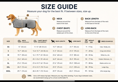 WoofWrap™ Fast-Dry Dog Robe for Wet Dogs